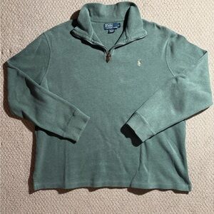 Ralph Lauren Olive Quarter-Zip Sweater